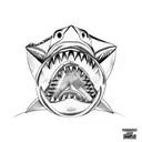 jaws tattoo design idea