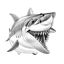 jaws tattoo design idea
