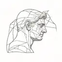 greek statue head bust cracked tattoo design idea