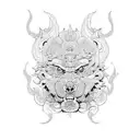 Foo Dog tattoo design idea