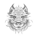 Foo Dog tattoo design idea