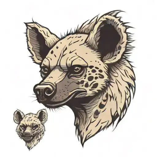 Hyena head tattoo design idea