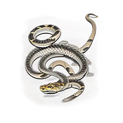 rattle snake tattoo design idea