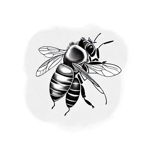 Honey Bee tattoo design idea