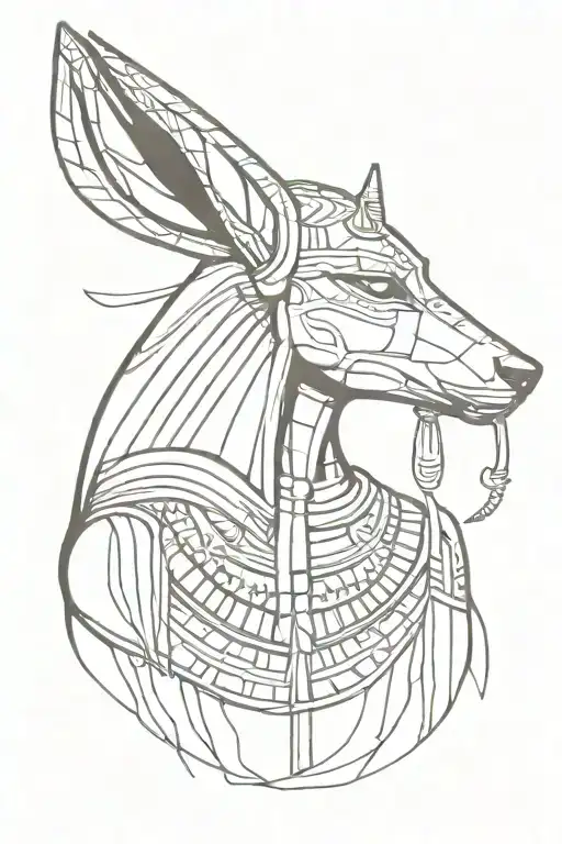 Anubis egypcian god tattoo design idea