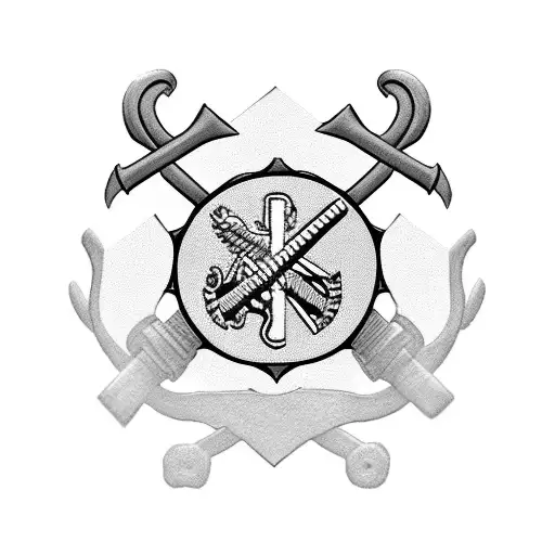 m16, boots, dog tags, helmet, marine corps flag, cross tattoo design idea