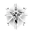 jesus empty tomb tattoo design idea