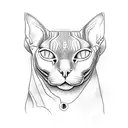 sphynx cat tattoo design idea