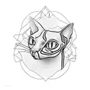 sphinx cat tattoo design idea