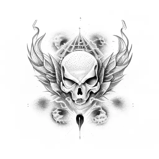 pain suffering life death temporary nothingness insignificance tattoo design idea