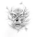 pain suffering life death temporary nothingness insignificance tattoo design idea