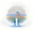 tree with branches in heaven and roots in hell  tattoo design idea