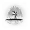 weeping willow tree with "i love you always" written on it tattoo design idea