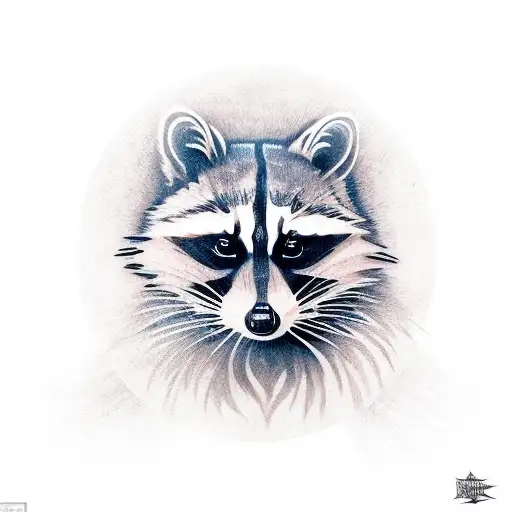 A tattoo of a raccoon with a quill pen writing lyrics from a favorite metal song tattoo design idea