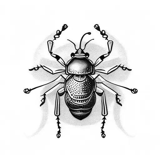 weevil beetle on a blackberry tattoo design idea