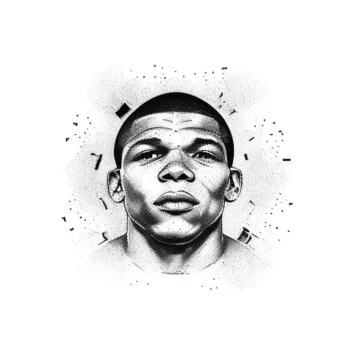 Mbappe winning the world cup tattoo design idea