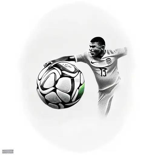 Mbappe winning the world cup tattoo design idea