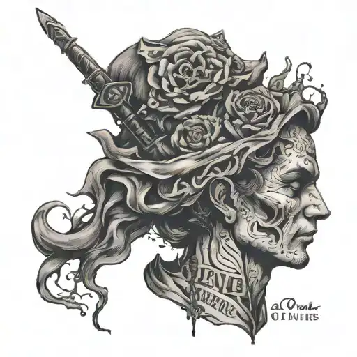 all men live lives of quiet desperation tattoo design idea