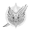 bird. feathers. raven. dragon. tattoo design idea