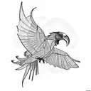 bird. feathers. raven. dragon. tattoo design idea