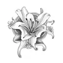 casablanca lillies tattoo design idea