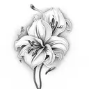 casablanca lillies tattoo design idea