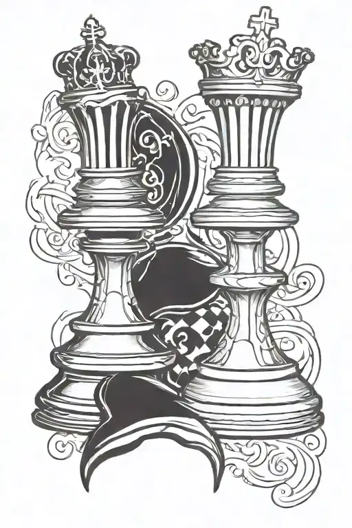 bishop chess piece tattoo design idea