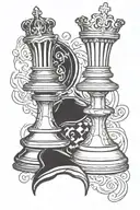 bishop chess piece tattoo design idea