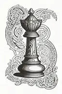 bishop chess piece tattoo design idea