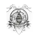 Odin's ravens and Yggdrasil tree with norse runes tattoo design idea