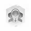 A cyber security symbol merged with a gaming console tattoo design idea