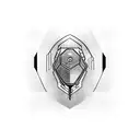 A cyber security symbol merged with a gaming console tattoo design idea