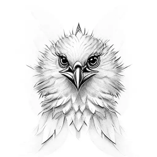 poker chip-like bird feathers with a 7 in the middle tattoo design idea