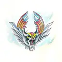 Lucifer falling from sky tattoo design idea