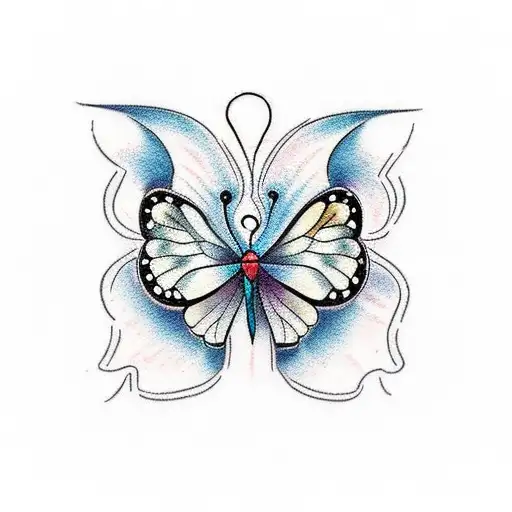 A cabin tattoo in the theme of Evermore by Taylor Swift with a small subtle butterfly incorporated.  tattoo design idea