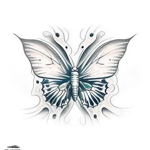 A cabin tattoo in the theme of Evermore by Taylor Swift with a small subtle butterfly incorporated.  tattoo design idea