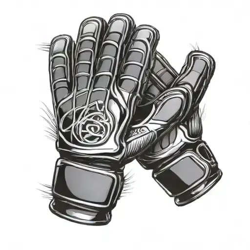 goalkeeper glove save tattoo design idea