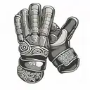 goalkeeper glove save tattoo design idea
