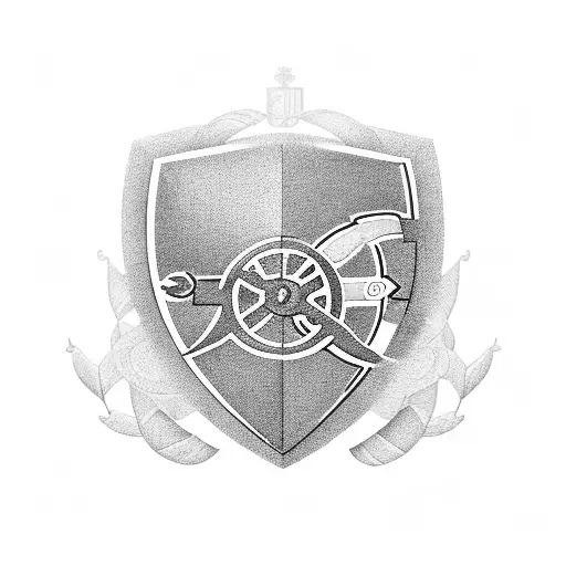 Arsenal FC and letter S tattoo design idea