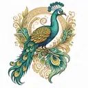 Peacock tattoo design idea