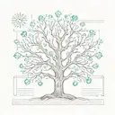 A tree of life symbolizing growth and success, with binary code branches representing software engineering tattoo design idea