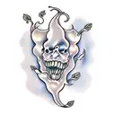 grapevine on fire tattoo design idea