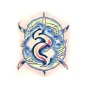 grapevine on fire tattoo design idea