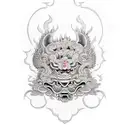 Foo Dog tattoo design idea