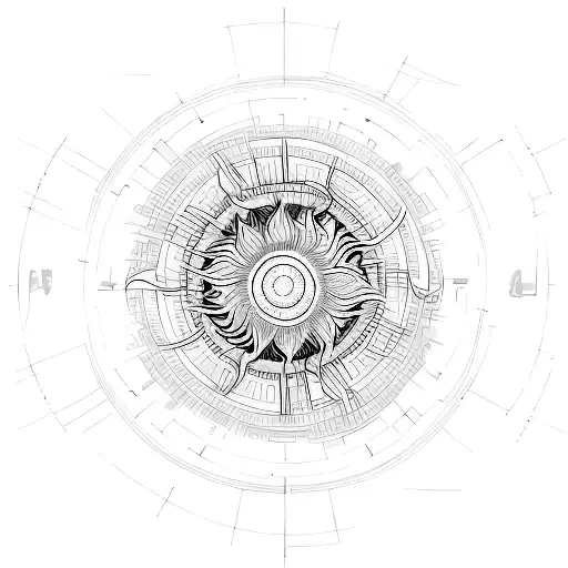 impermanence of life; lifelines; flow; unpredictabilit; heartbeat; sun; waves; obstacles; overcoming; longitudinal tatoo tattoo design idea