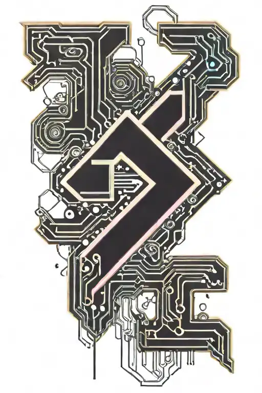 414 in bubble letters tattoo design idea