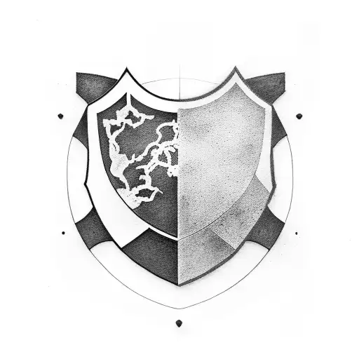 A Batman symbol fused with the FC Barcelona logo tattoo design idea