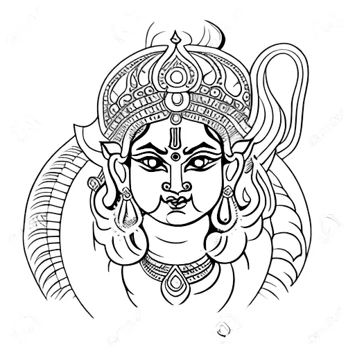 Hindu Goddess Durga tattoo design idea