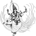 Hindu Goddess Durga tattoo design idea