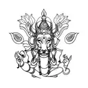 Hindu Goddess Durga tattoo design idea